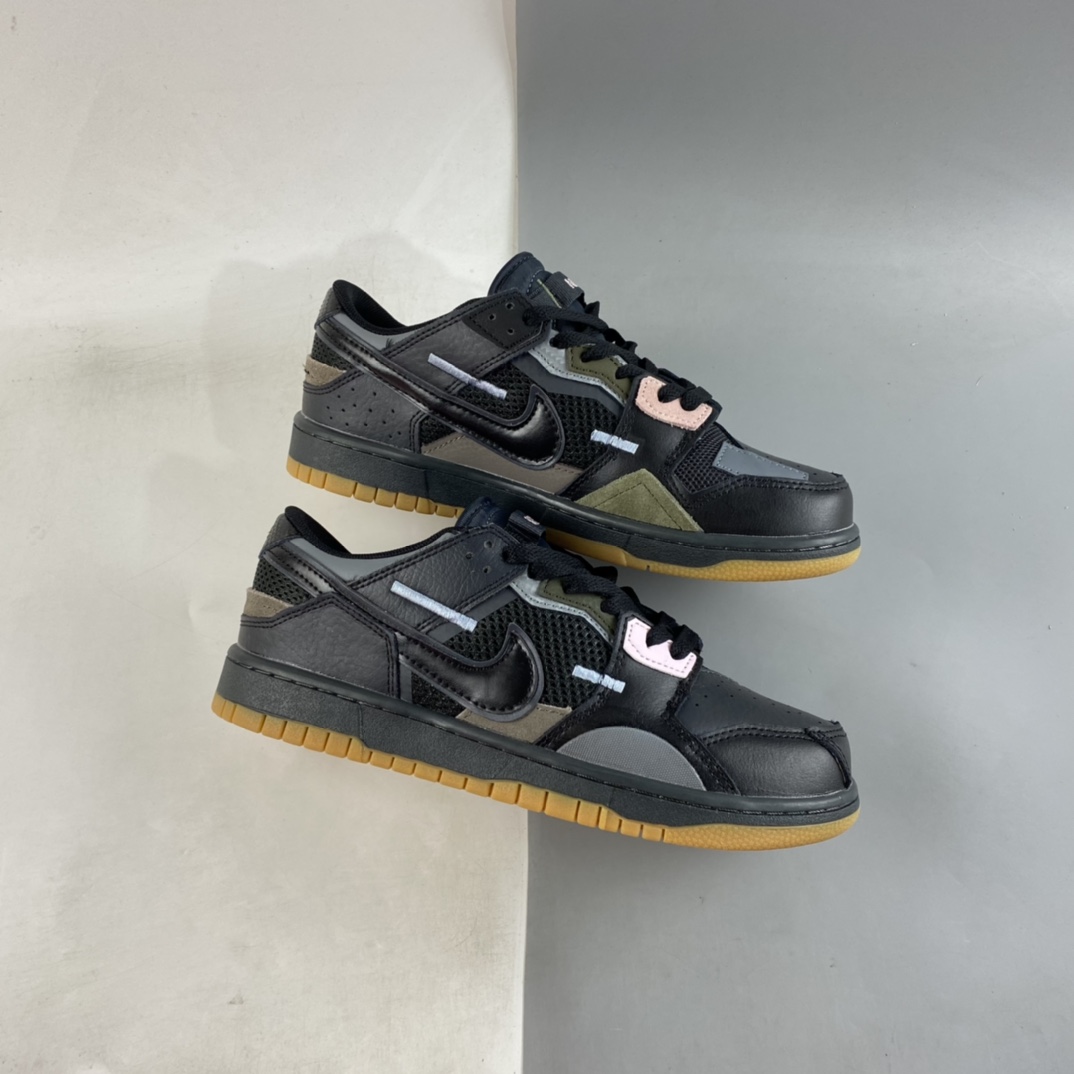 P220  Nike Dunk Scrap 拼接缝合低帮滑板鞋 DB0500-001