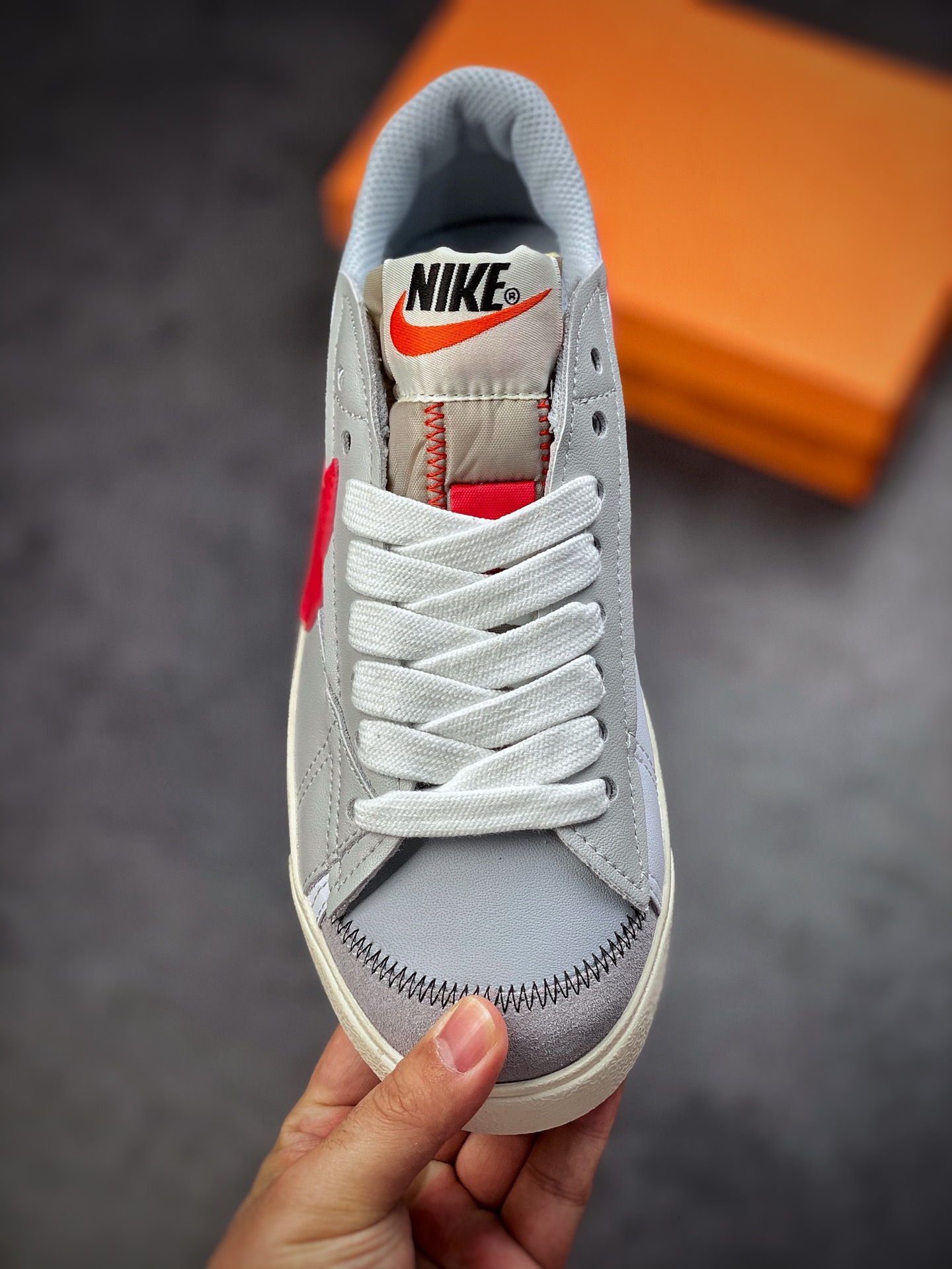 170 Nike Blazer Low’77 Jumbo 白灰红 经典百搭低帮开拓者休闲运动板鞋  DQ8769-100