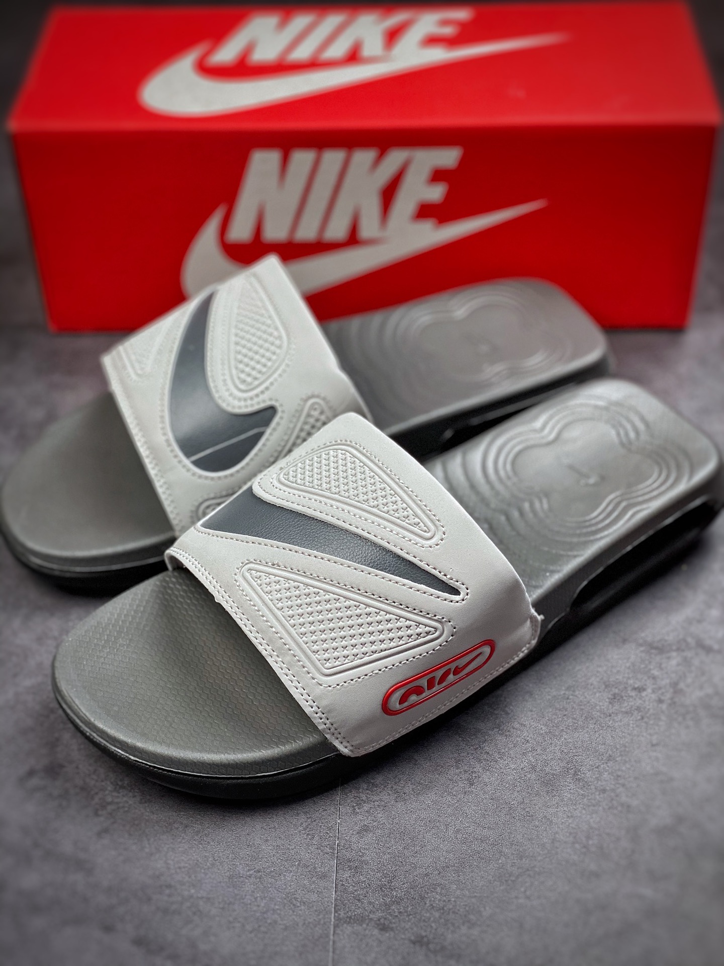 140 Nike Air Max Cirro Masculino Slide”Bone/Black/Sliver”室外篮球气垫凉拖鞋 DC1460-007