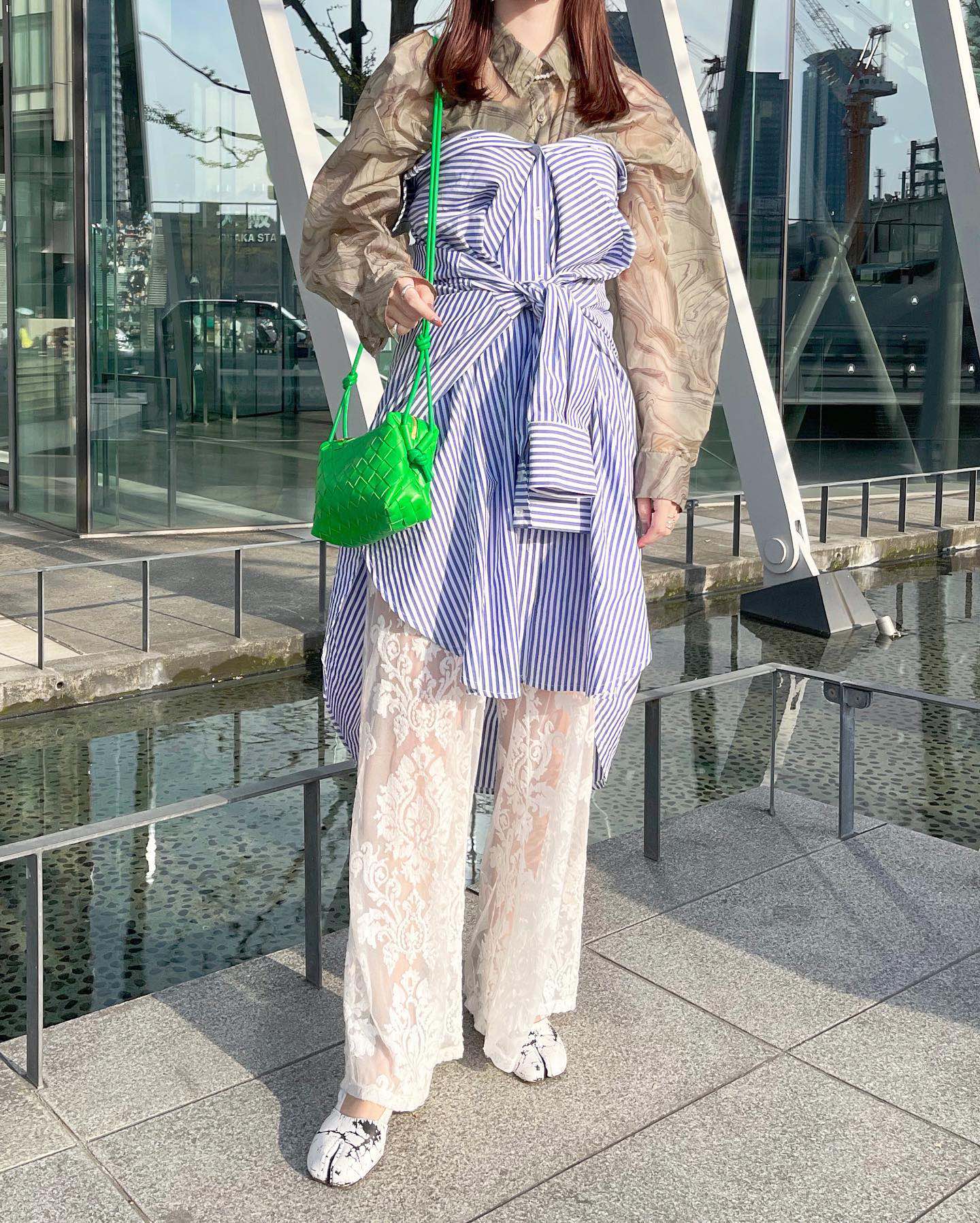 Bottega Veneta LOOP 编织小方包 666683鹦鹉绿