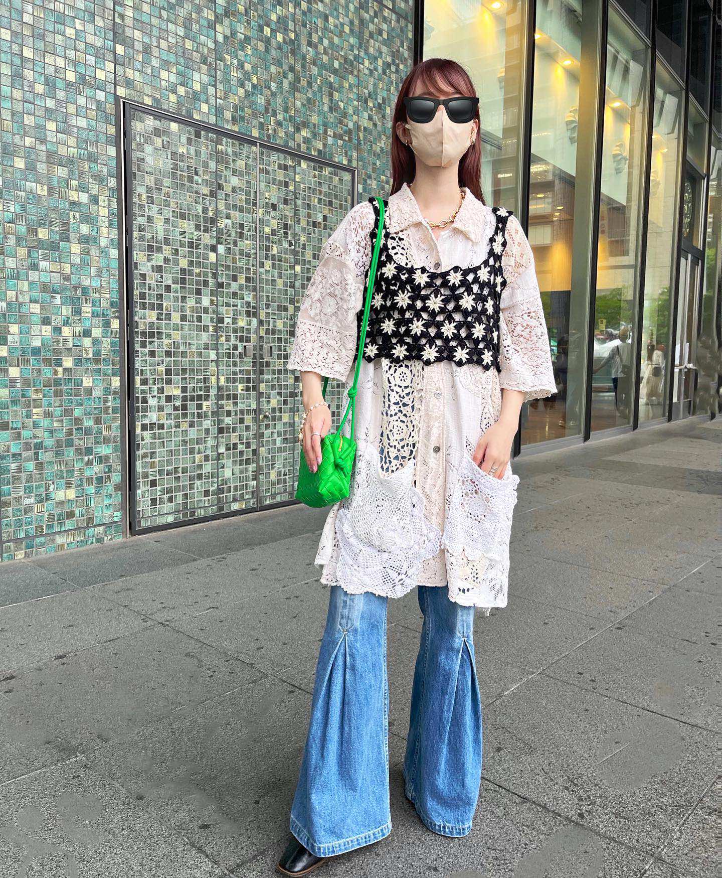 Bottega Veneta LOOP 编织小方包 666683鹦鹉绿