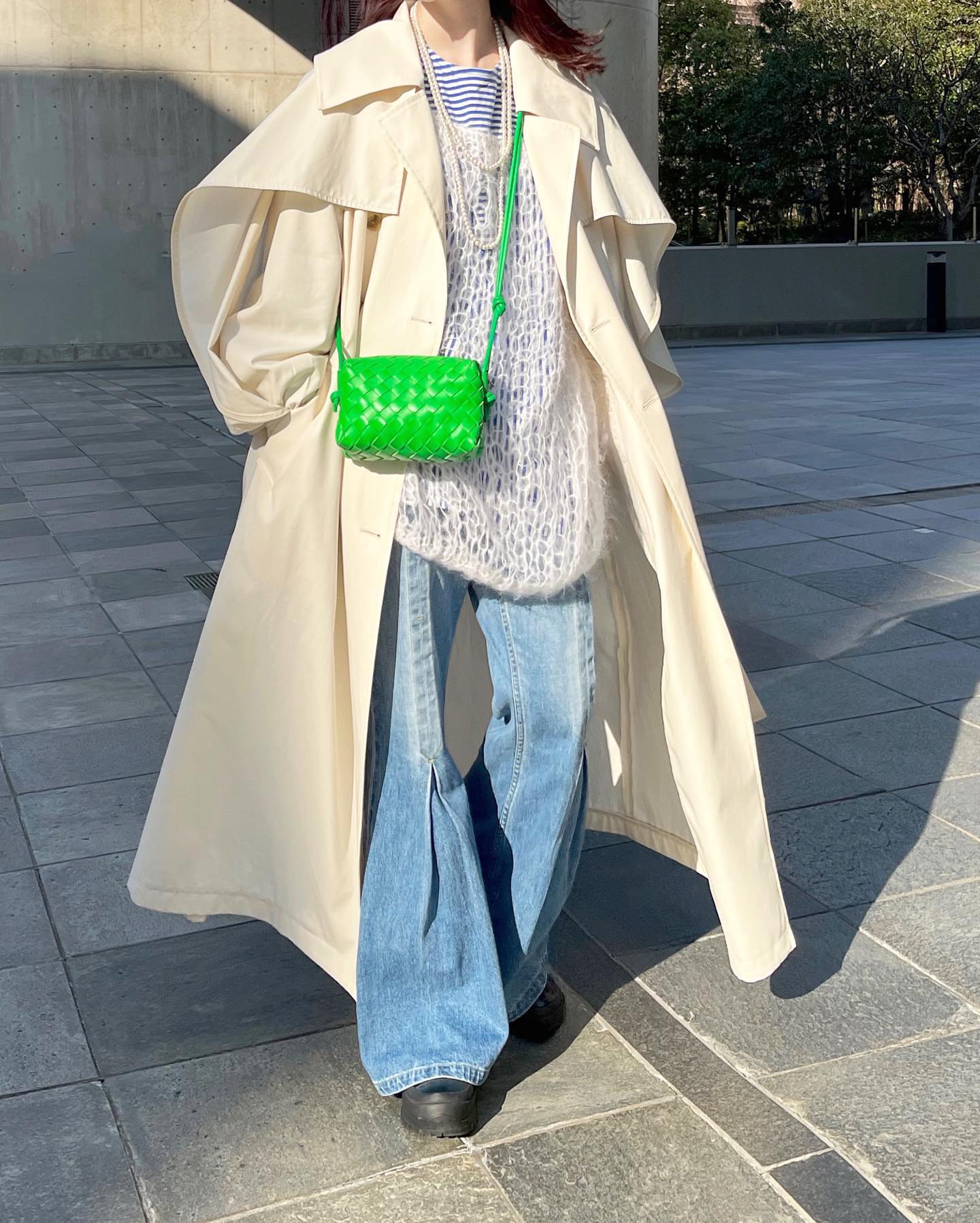 Bottega Veneta LOOP 编织小方包 666683鹦鹉绿