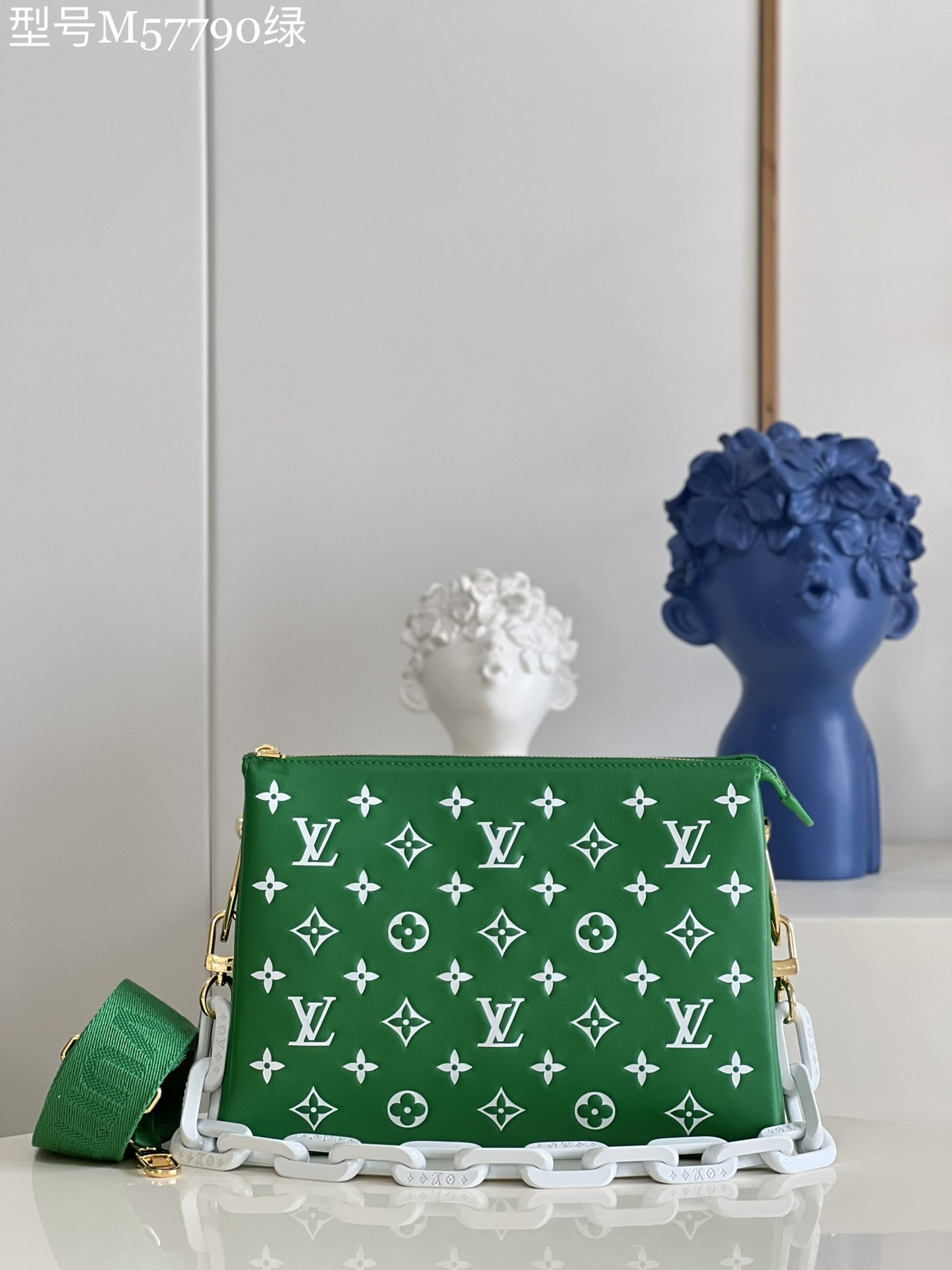 Louis Vuitton LV Coussin Bags Handbags Green Sheepskin Spring/Summer Collection Baguette M57790