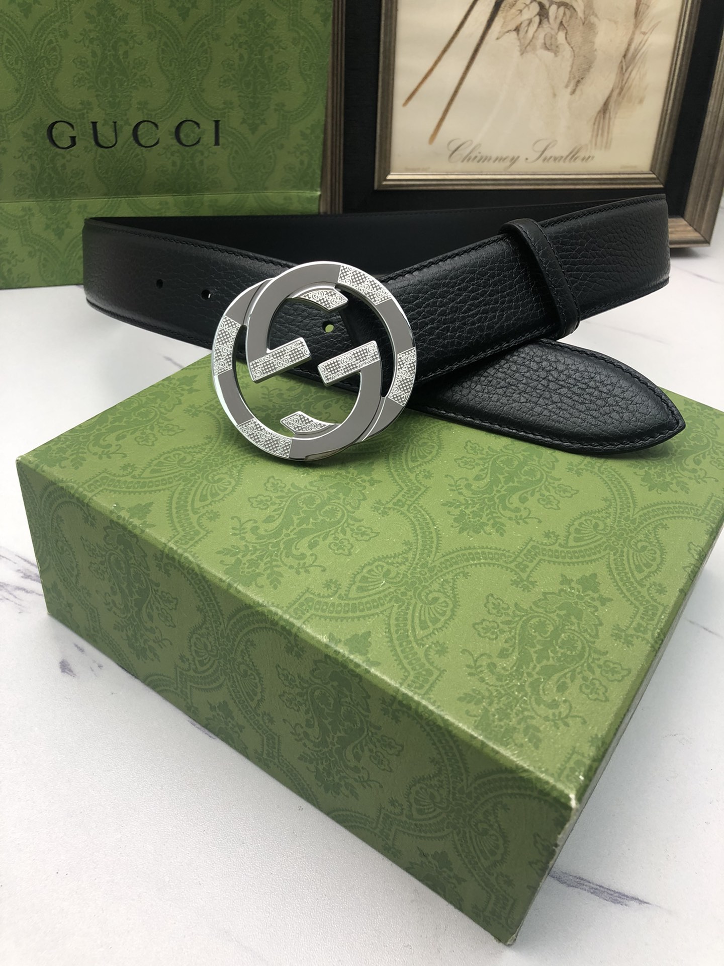 Gucci[正]经典款黑色色Togo荔枝纹内衬头层小牛皮黑底搭配原单扣原厂皮料订制！