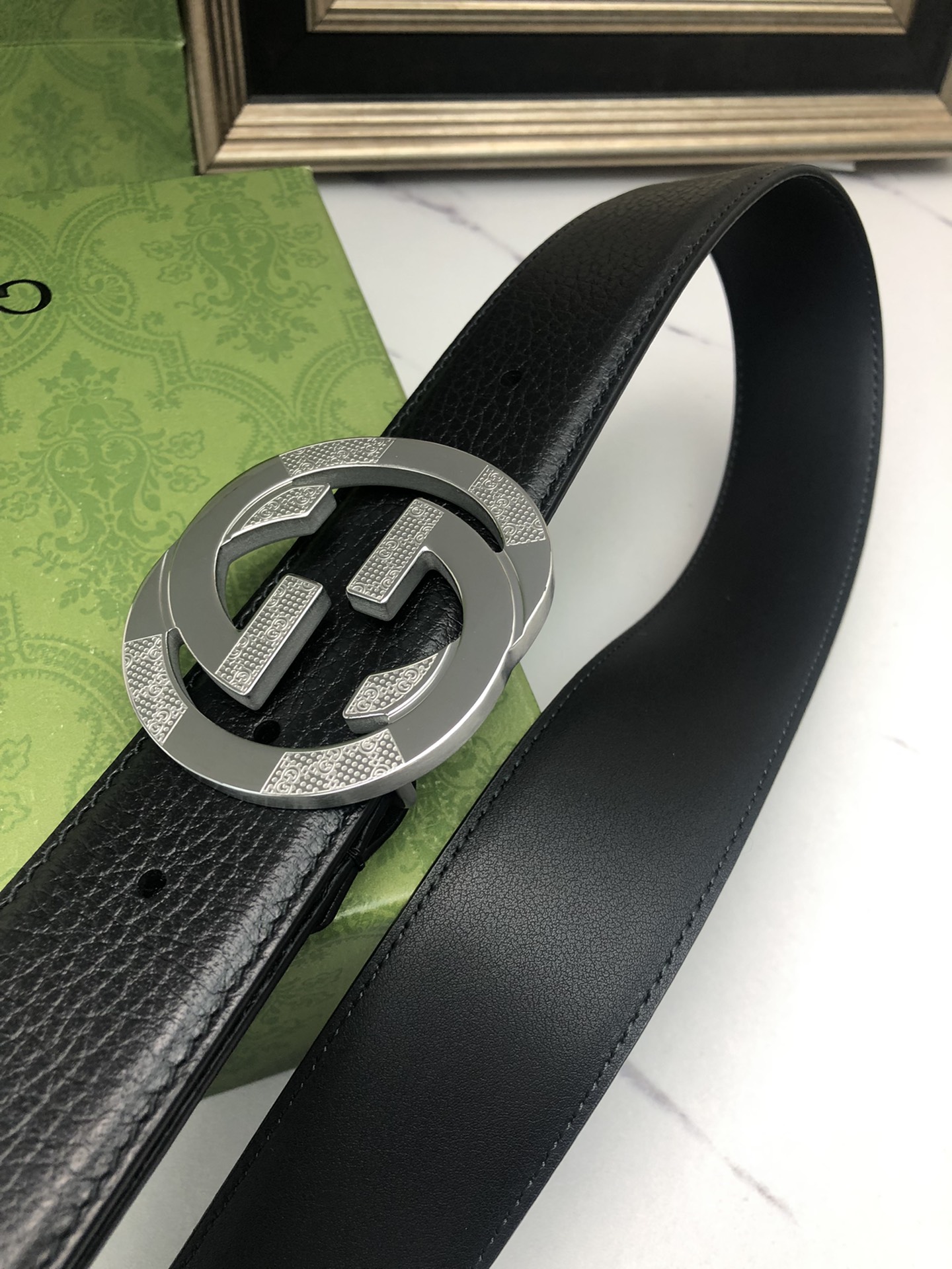 Gucci[正]经典款黑色色Togo荔枝纹内衬头层小牛皮黑底搭配原单扣原厂皮料订制！