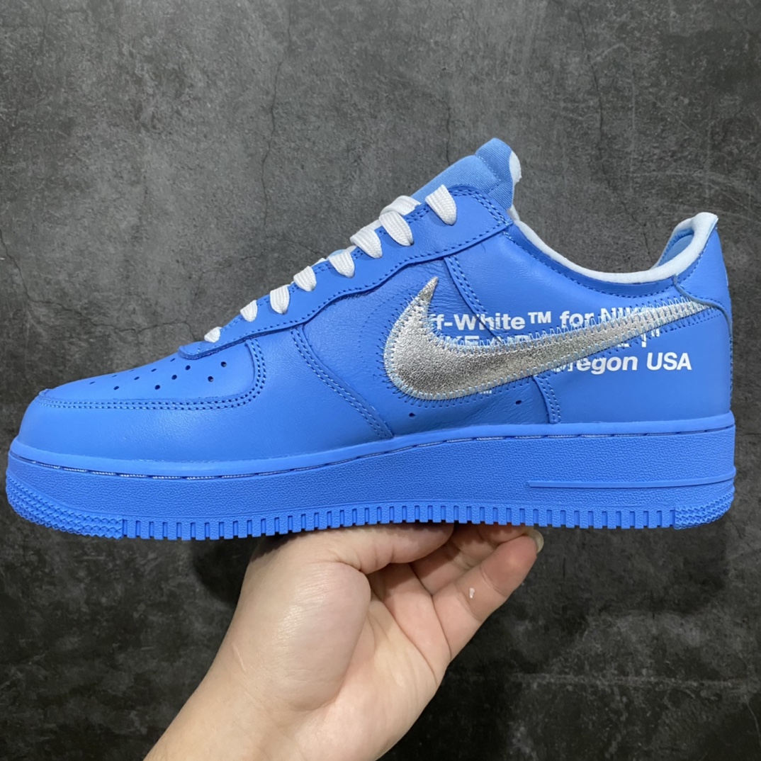 图片[2]-H12纯原 Nike Air Force1 X Off White AF1 OW MCA 北卡蓝色艺术馆 CI1173-400 重金购入原鞋开发 耗时多个月开发打造 北美突袭发售一波 现正品价格逼近三万元大关 市面唯一使用正确批次卡色 Prime Asia 贝利原厂皮料 （与zp无色差）原楦原纸板 确保最大程度还原鞋头采用数码冲孔 清洁度完美 正确中底双色四线拉帮 侧面字体采用原厂高频工艺 多层印刷加厚处理 立体清晰 区分市面单层油墨印刷 原厂防盗扣 原档案大底 第一批仅1200双 外贸客户必主推版本 尺码 39 40 40.5 41 42 42.5 43 44 44.5 45 46 47.5-选品中心