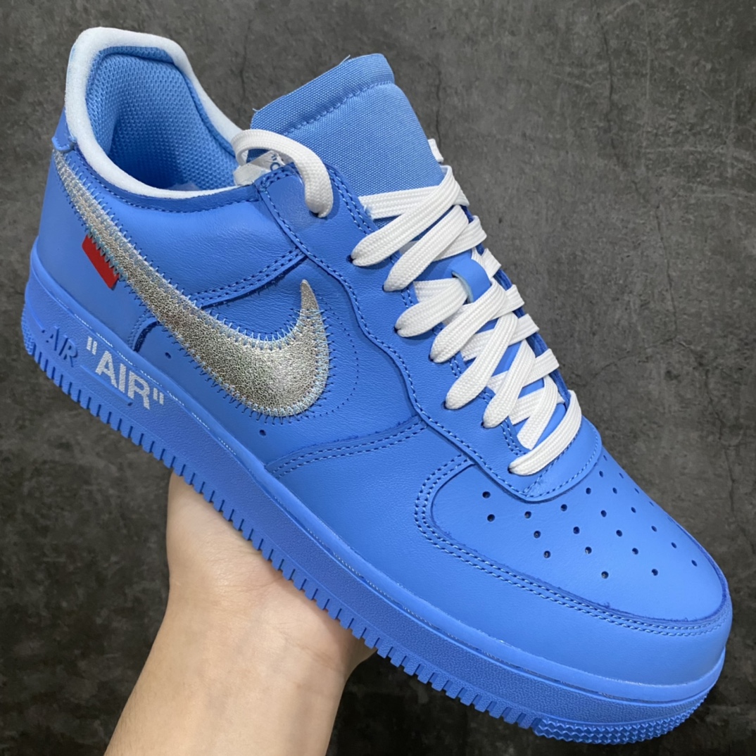 图片[3]-H12纯原 Nike Air Force1 X Off White AF1 OW MCA 北卡蓝色艺术馆 CI1173-400 重金购入原鞋开发 耗时多个月开发打造 北美突袭发售一波 现正品价格逼近三万元大关 市面唯一使用正确批次卡色 Prime Asia 贝利原厂皮料 （与zp无色差）原楦原纸板 确保最大程度还原鞋头采用数码冲孔 清洁度完美 正确中底双色四线拉帮 侧面字体采用原厂高频工艺 多层印刷加厚处理 立体清晰 区分市面单层油墨印刷 原厂防盗扣 原档案大底 第一批仅1200双 外贸客户必主推版本 尺码 39 40 40.5 41 42 42.5 43 44 44.5 45 46 47.5-选品中心