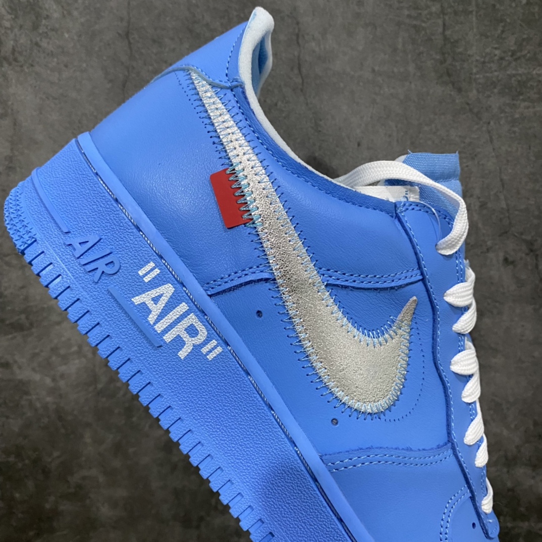 图片[7]-H12纯原 Nike Air Force1 X Off White AF1 OW MCA 北卡蓝色艺术馆 CI1173-400 重金购入原鞋开发 耗时多个月开发打造 北美突袭发售一波 现正品价格逼近三万元大关 市面唯一使用正确批次卡色 Prime Asia 贝利原厂皮料 （与zp无色差）原楦原纸板 确保最大程度还原鞋头采用数码冲孔 清洁度完美 正确中底双色四线拉帮 侧面字体采用原厂高频工艺 多层印刷加厚处理 立体清晰 区分市面单层油墨印刷 原厂防盗扣 原档案大底 第一批仅1200双 外贸客户必主推版本 尺码 39 40 40.5 41 42 42.5 43 44 44.5 45 46 47.5-选品中心