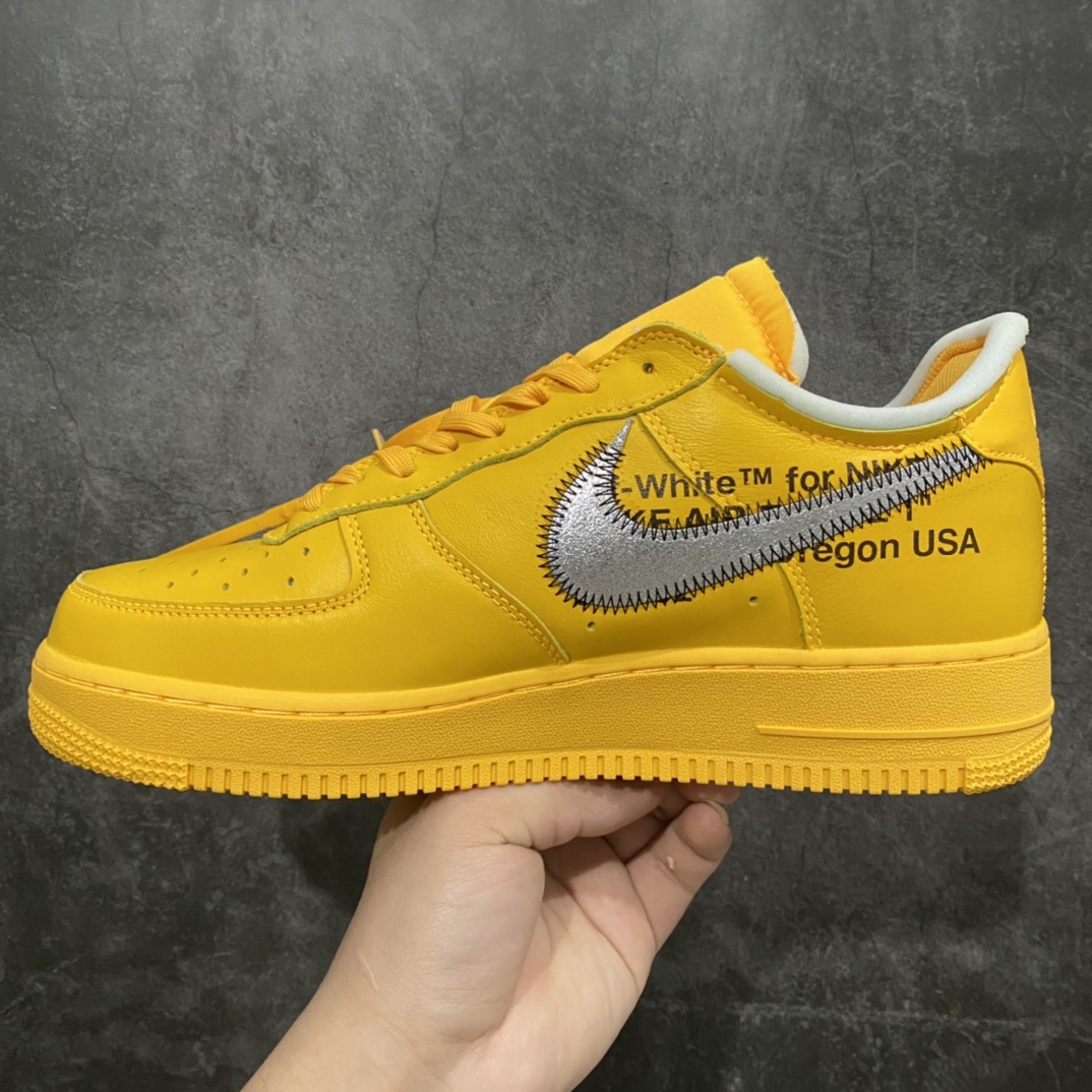 图片[2]-渠道纯原版 Nike Air Force1 X Off White AF1 OW 黄色色艺术馆 DD1876-700 重金购入原鞋开发 耗时多个月开发打造 北美突袭发售一波 现正品价格逼近两万元大关 市面唯一使用正确批次卡色 Prime Asia 贝利原厂皮料 （与zp无色差）原楦原纸板 确保最大程度还原鞋头采用数码冲孔 清洁度完美 正确中底双色四线拉帮 侧面字体采用原厂高频工艺 多层印刷加厚处理 立体清晰 区分市面单层油墨印刷 原厂防盗扣 原档案大底 第一批仅1200双 外贸客户必主推版本 尺码 36 36.5 37.5 38 38.5 39 40 40.5 41 42 42.5 43 44 44.5 45 46 47.5-选品中心