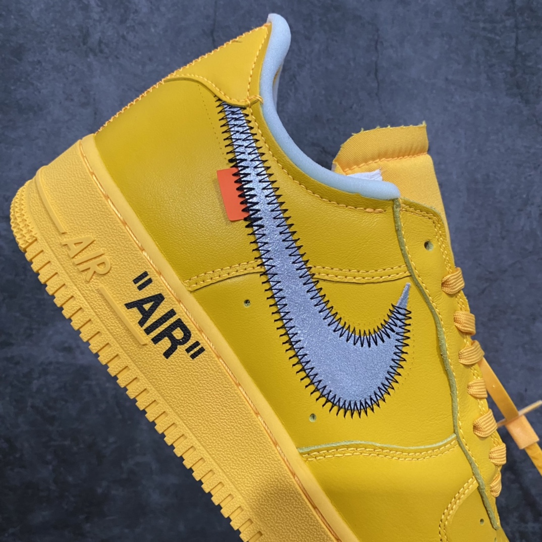 图片[7]-渠道纯原版 Nike Air Force1 X Off White AF1 OW 黄色色艺术馆 DD1876-700 重金购入原鞋开发 耗时多个月开发打造 北美突袭发售一波 现正品价格逼近两万元大关 市面唯一使用正确批次卡色 Prime Asia 贝利原厂皮料 （与zp无色差）原楦原纸板 确保最大程度还原鞋头采用数码冲孔 清洁度完美 正确中底双色四线拉帮 侧面字体采用原厂高频工艺 多层印刷加厚处理 立体清晰 区分市面单层油墨印刷 原厂防盗扣 原档案大底 第一批仅1200双 外贸客户必主推版本 尺码 36 36.5 37.5 38 38.5 39 40 40.5 41 42 42.5 43 44 44.5 45 46 47.5-选品中心
