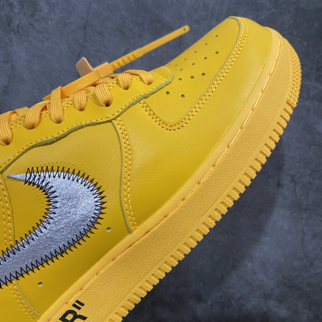 图片[6]-渠道纯原版 Nike Air Force1 X Off White AF1 OW 黄色色艺术馆 DD1876-700 重金购入原鞋开发 耗时多个月开发打造 北美突袭发售一波 现正品价格逼近两万元大关 市面唯一使用正确批次卡色 Prime Asia 贝利原厂皮料 （与zp无色差）原楦原纸板 确保最大程度还原鞋头采用数码冲孔 清洁度完美 正确中底双色四线拉帮 侧面字体采用原厂高频工艺 多层印刷加厚处理 立体清晰 区分市面单层油墨印刷 原厂防盗扣 原档案大底 第一批仅1200双 外贸客户必主推版本 尺码 36 36.5 37.5 38 38.5 39 40 40.5 41 42 42.5 43 44 44.5 45 46 47.5-选品中心