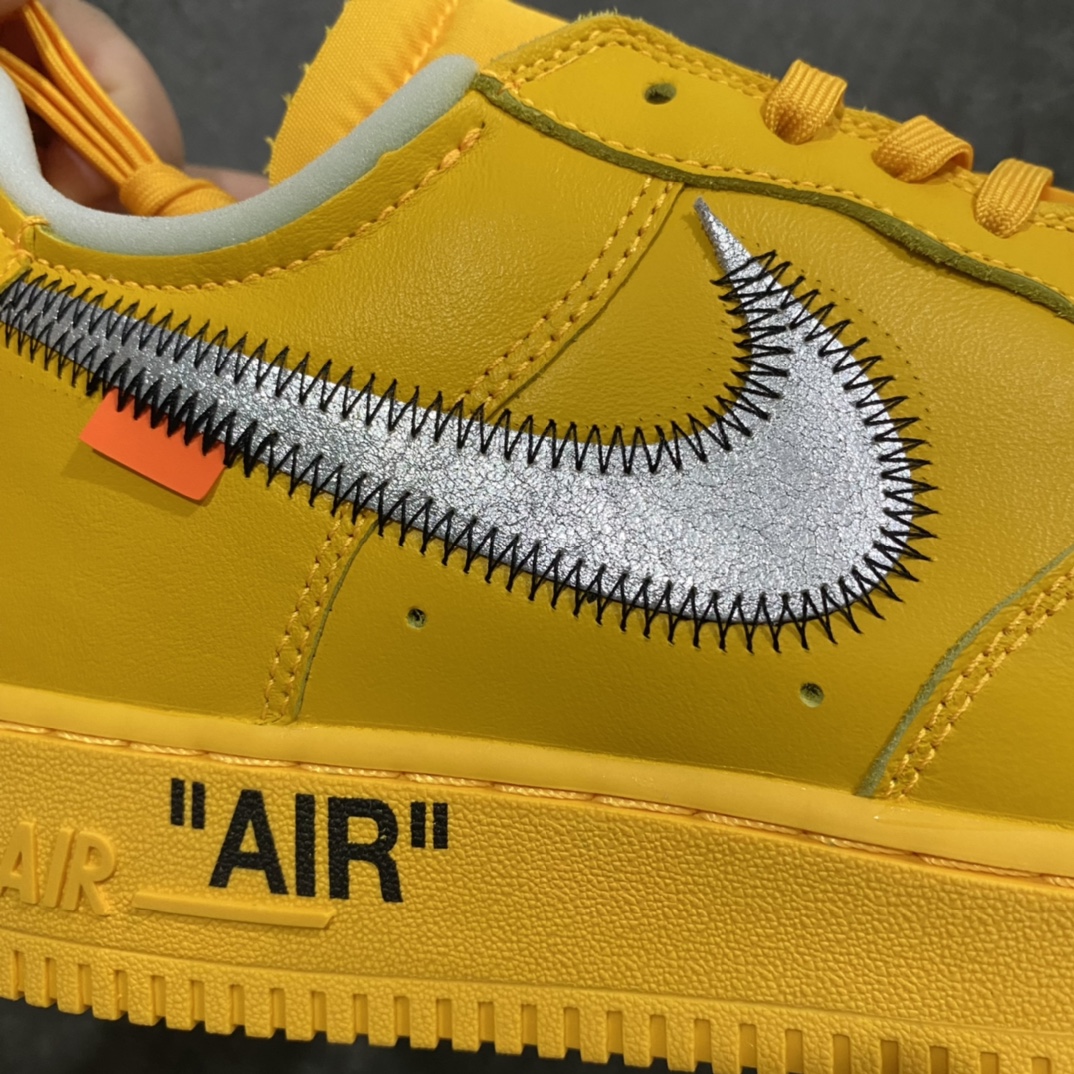 图片[3]-渠道纯原版 Nike Air Force1 X Off White AF1 OW 黄色色艺术馆 DD1876-700 重金购入原鞋开发 耗时多个月开发打造 北美突袭发售一波 现正品价格逼近两万元大关 市面唯一使用正确批次卡色 Prime Asia 贝利原厂皮料 （与zp无色差）原楦原纸板 确保最大程度还原鞋头采用数码冲孔 清洁度完美 正确中底双色四线拉帮 侧面字体采用原厂高频工艺 多层印刷加厚处理 立体清晰 区分市面单层油墨印刷 原厂防盗扣 原档案大底 第一批仅1200双 外贸客户必主推版本 尺码 36 36.5 37.5 38 38.5 39 40 40.5 41 42 42.5 43 44 44.5 45 46 47.5-选品中心