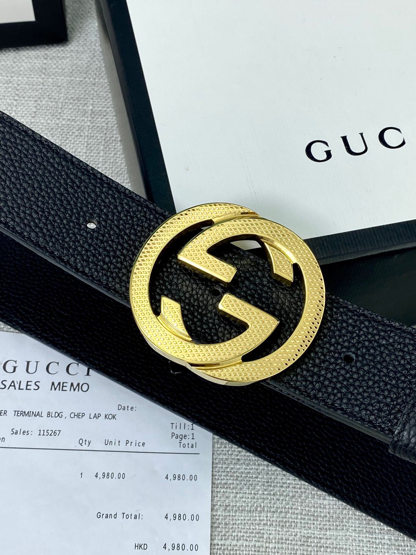 宽度3.8cm GG Marmont系列每一季都会推陈出新双色头层牛皮腰带