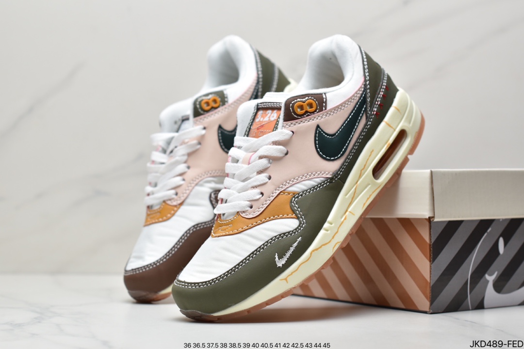 160 耐克Nike Air Max 1”Noise Aqua”初代复古气垫百搭休闲运动慢跑鞋DQ8656