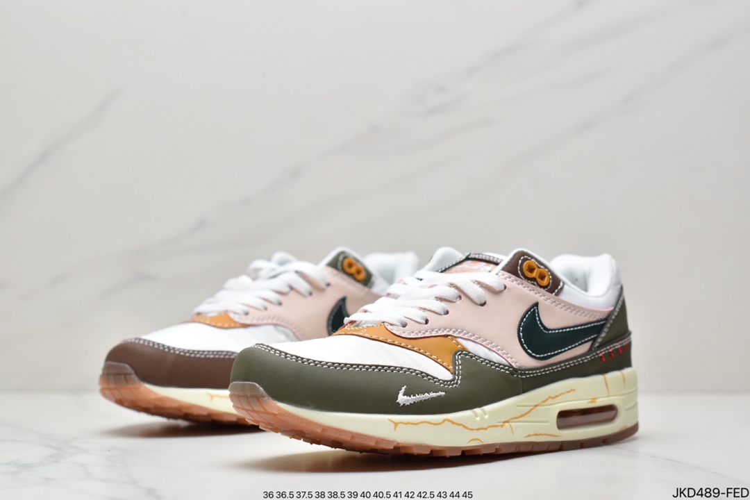 160 耐克Nike Air Max 1”Noise Aqua”初代复古气垫百搭休闲运动慢跑鞋DQ8656