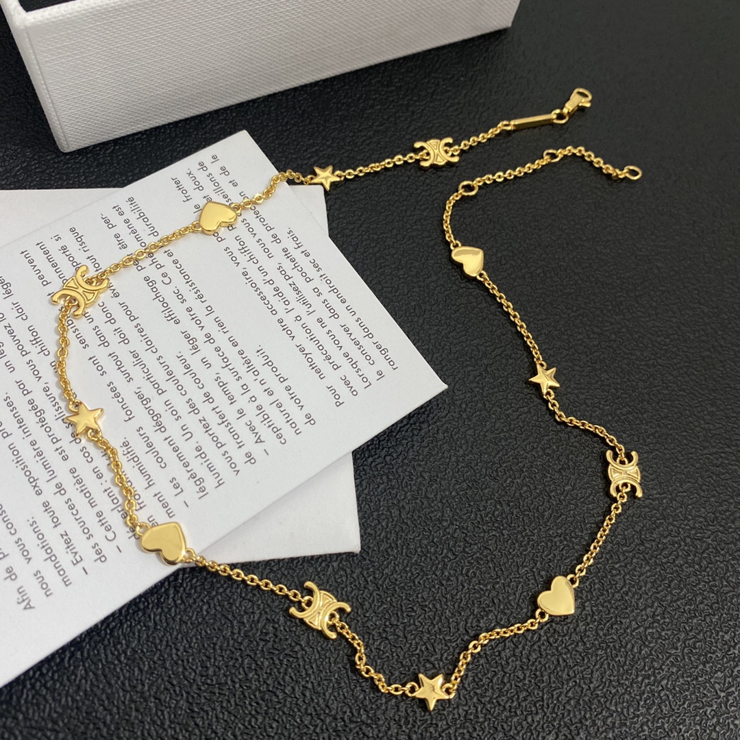 Celine Paris New Script Necklace: Delicate “Celine Paris” Pendant on Thin Chain 12 a1653899077558 0202