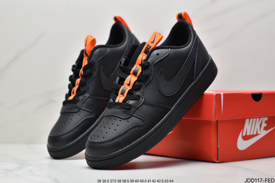 120 耐克Nike Court Borough Low 2”Grey/White/Lake Blue”学院系列休闲运动皮革板鞋BQ5448