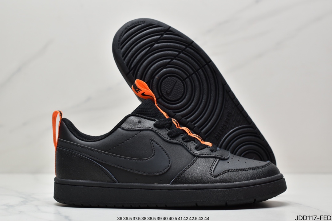 120 耐克Nike Court Borough Low 2”Grey/White/Lake Blue”学院系列休闲运动皮革板鞋BQ5448