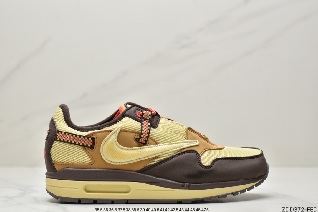 230 Travis Scott x Nike Air Max 1”Cactus Jack”低帮复古百搭休闲运动慢跑鞋DO9392-700