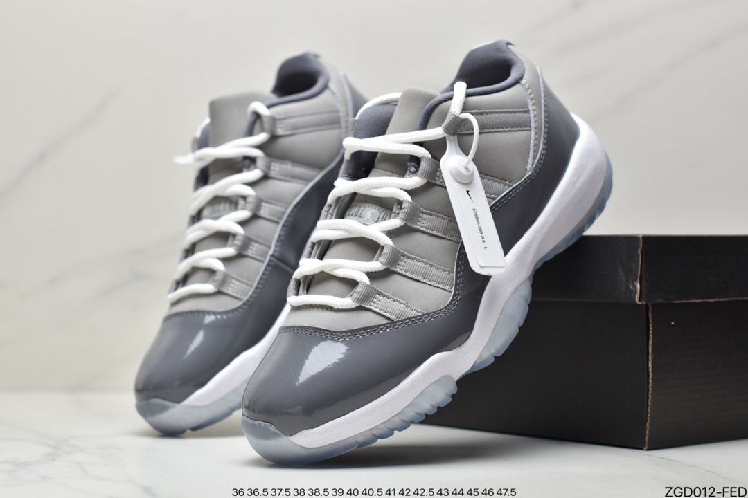 290  Air Jordan 11 Retro Low AJ11乔11 康扣 黑白低帮篮球鞋 528895