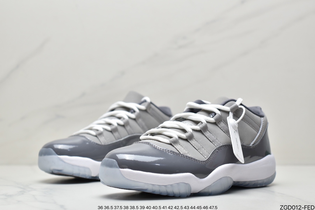 290  Air Jordan 11 Retro Low AJ11乔11 康扣 黑白低帮篮球鞋 528895