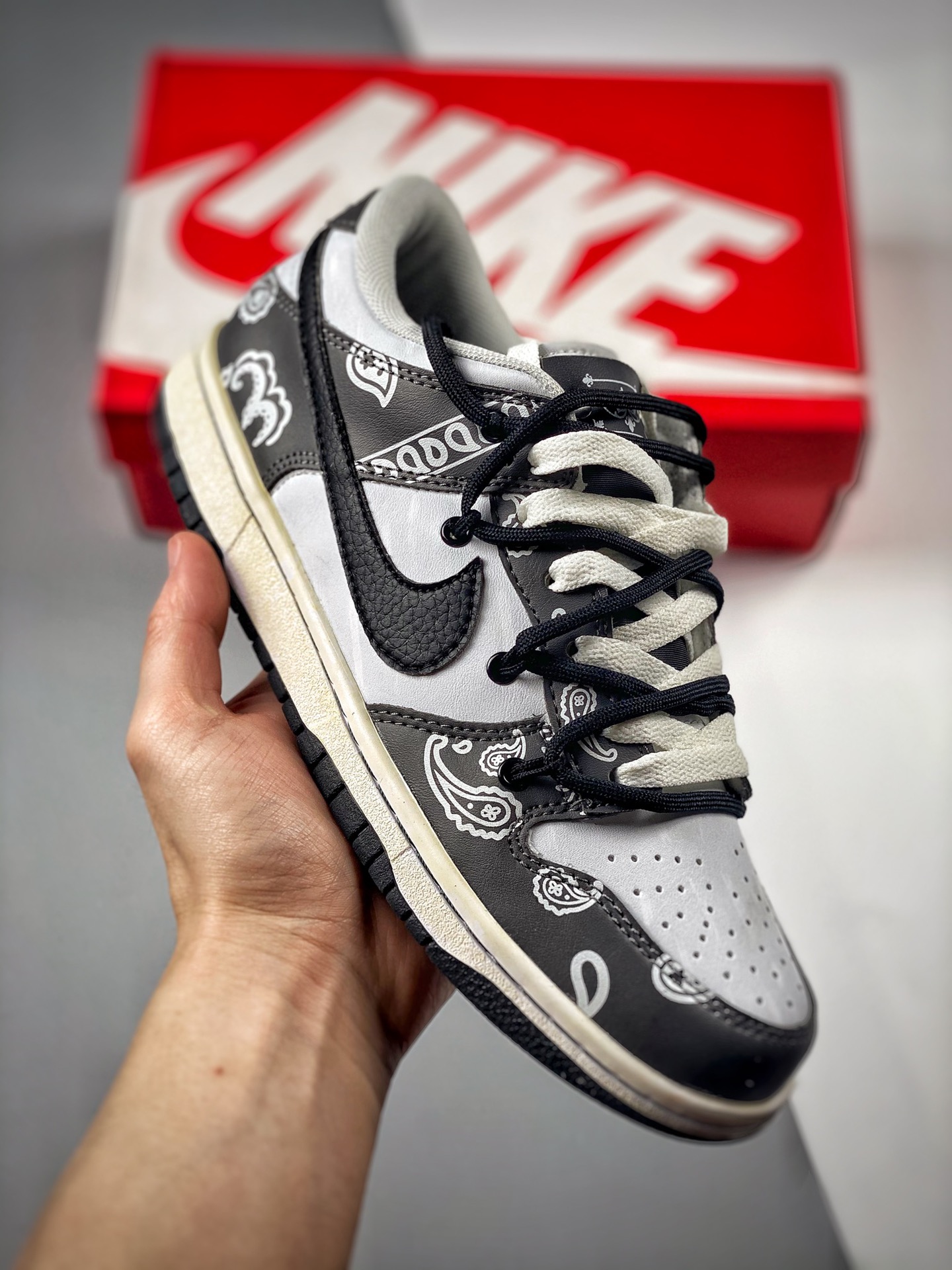 -2 Nk Dunk SB Low estampado de anacardo, producción original de fábrica grande, lanzamiento inicial con fotos reales, m…