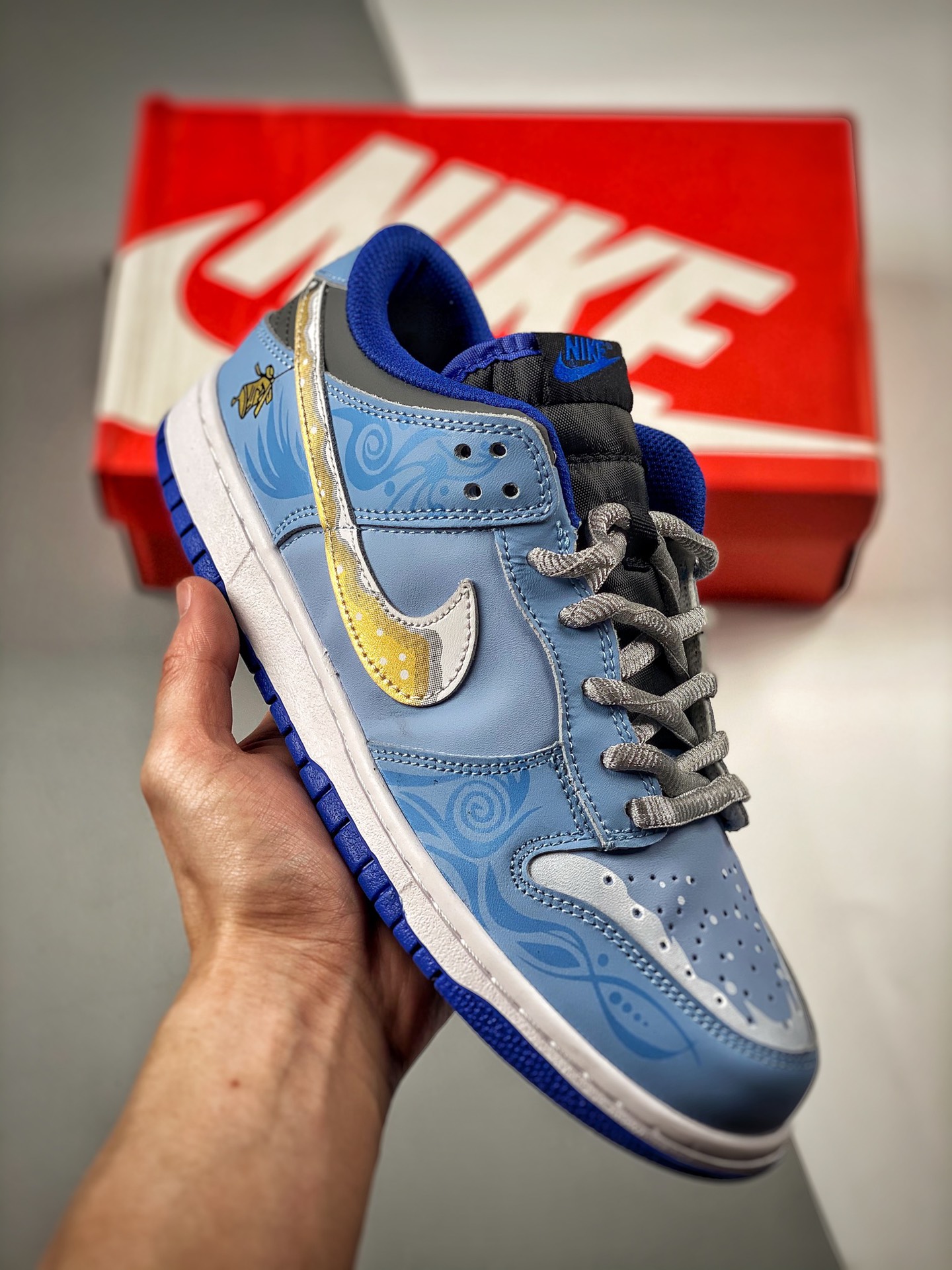 -2 Nk Dunk SB Low azul sal marina, producción original de fábrica grande, lanzamiento inicial con fotos reales, materia…