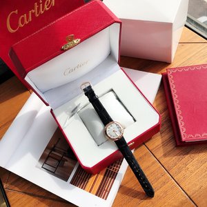 Cartier Watch Blue Red Rose Gold White Set With Diamonds Crocodile Leather Spring Collection Quartz Movement Alligator Strap