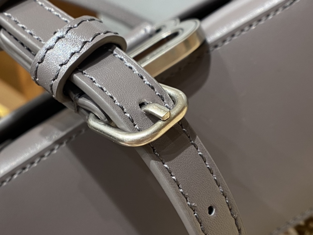 Balenciaga Hourglass XS 19CM BAG 平纹沙漏包 592833灰色/银扣