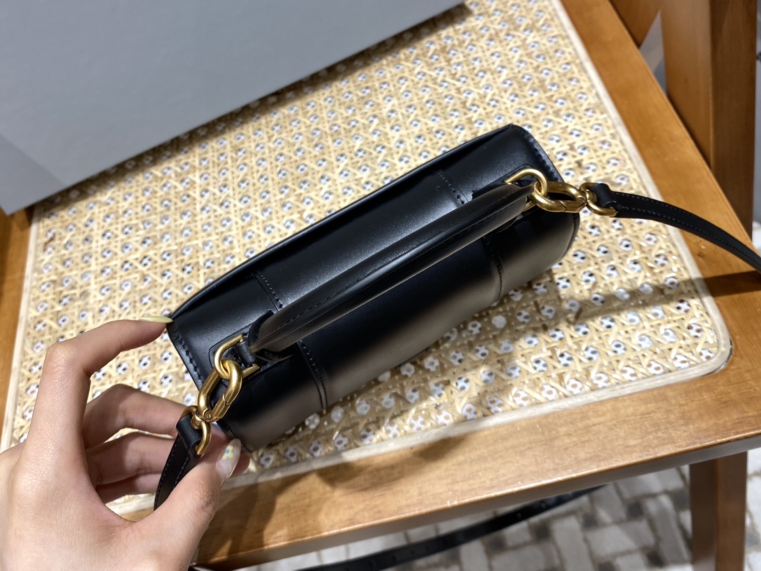 Balenciaga Hourglass XS 19CM BAG 平纹沙漏包 592833黑色/金扣