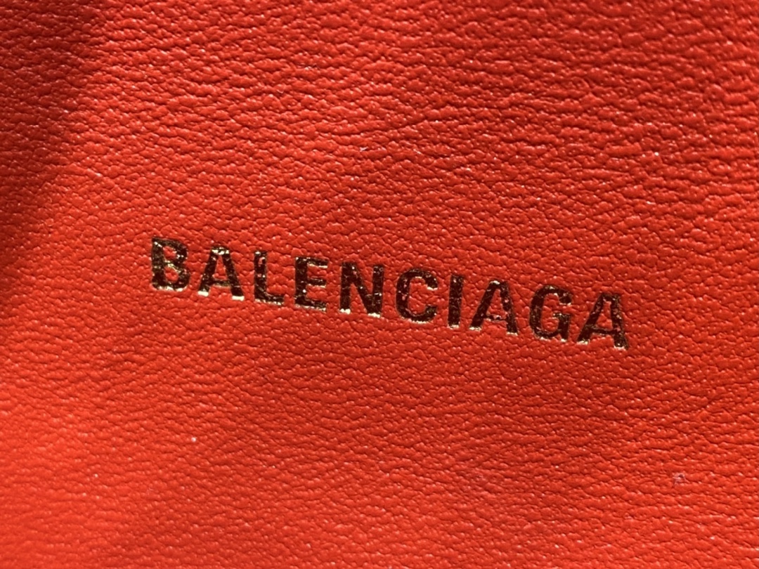 Balenciaga Hourglass XS 19CM BAG 平纹沙漏包 592833红色/金扣