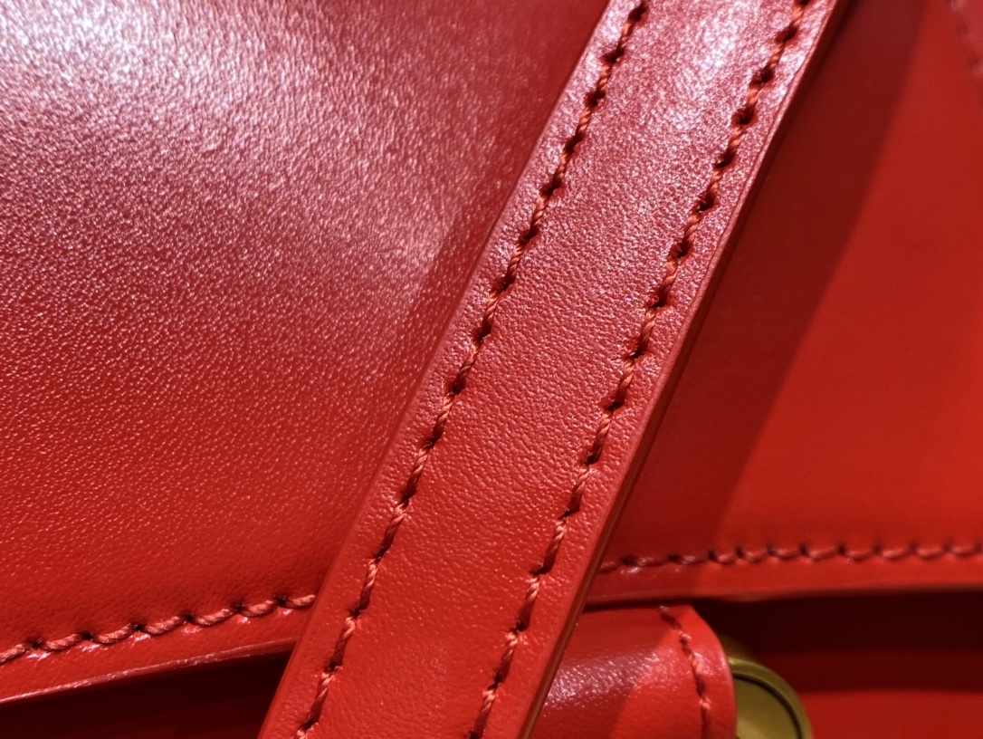 Balenciaga Hourglass XS 19CM BAG 平纹沙漏包 592833红色/金扣