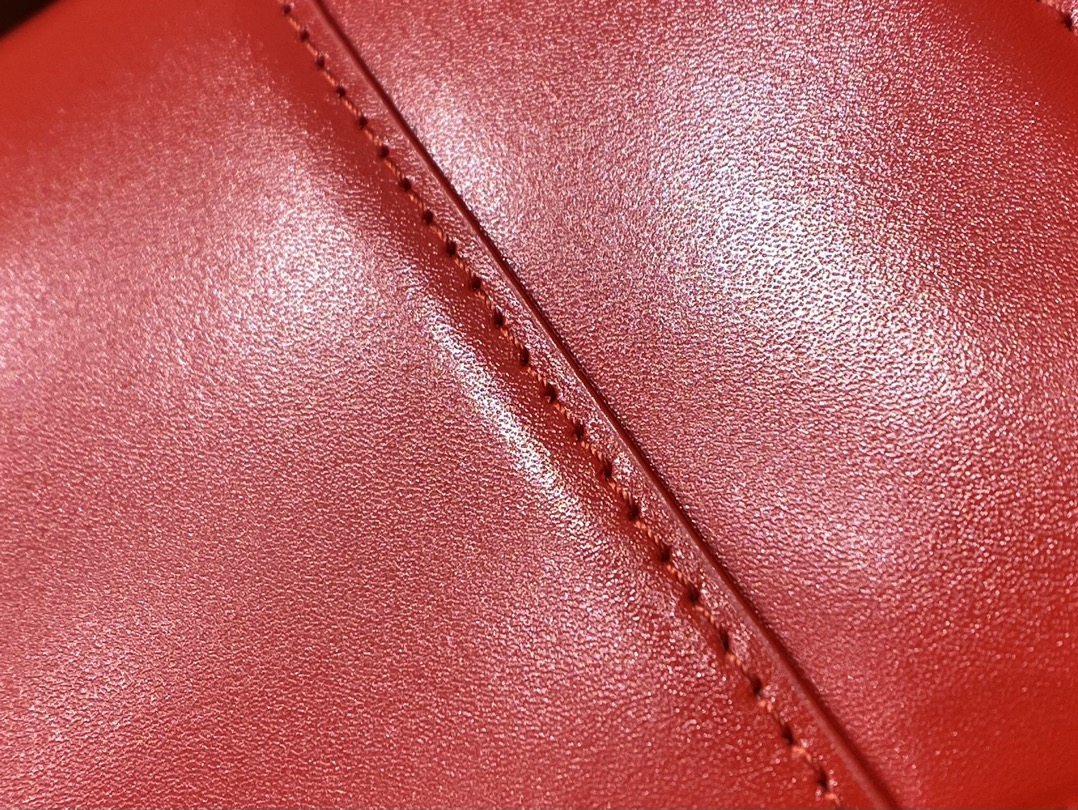 Balenciaga Hourglass S 23CM 平纹纹沙漏包 593546红色/红扣