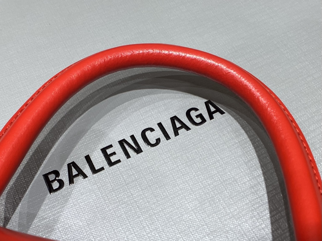 Balenciaga Hourglass S 23CM 平纹纹沙漏包 593546红色/红扣