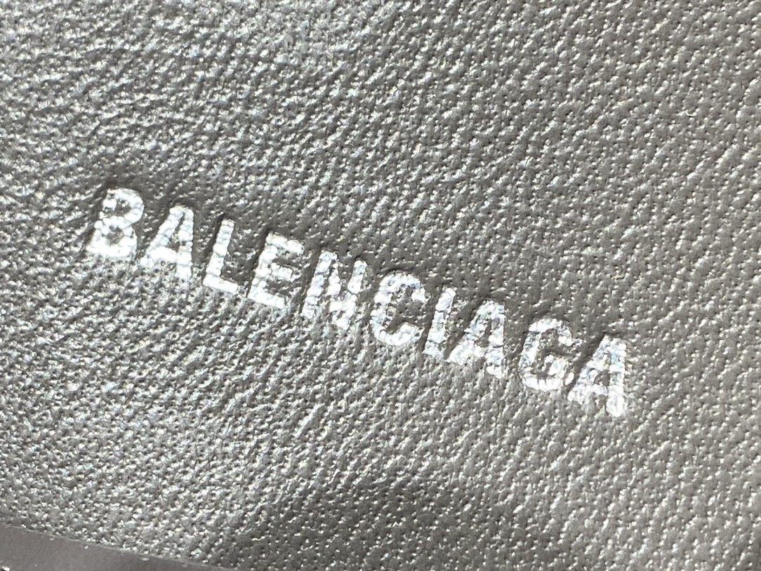 Balenciaga Hourglass S 23CM 平纹纹沙漏包 593546灰色/银扣