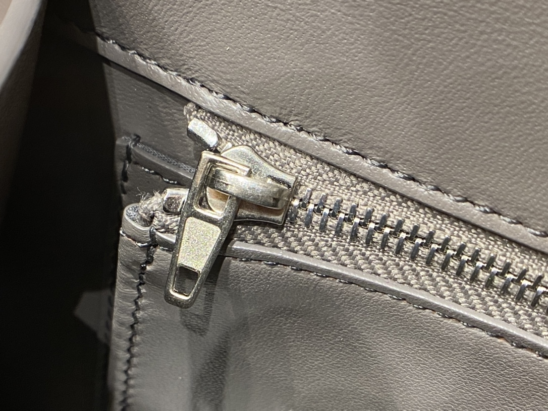 Balenciaga Hourglass S 23CM 平纹纹沙漏包 593546灰色/银扣