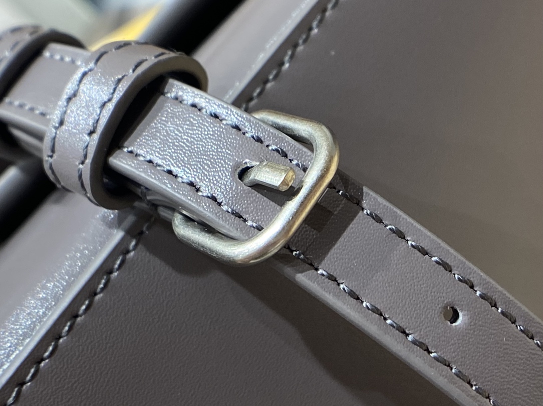 Balenciaga Hourglass S 23CM 平纹纹沙漏包 593546灰色/银扣