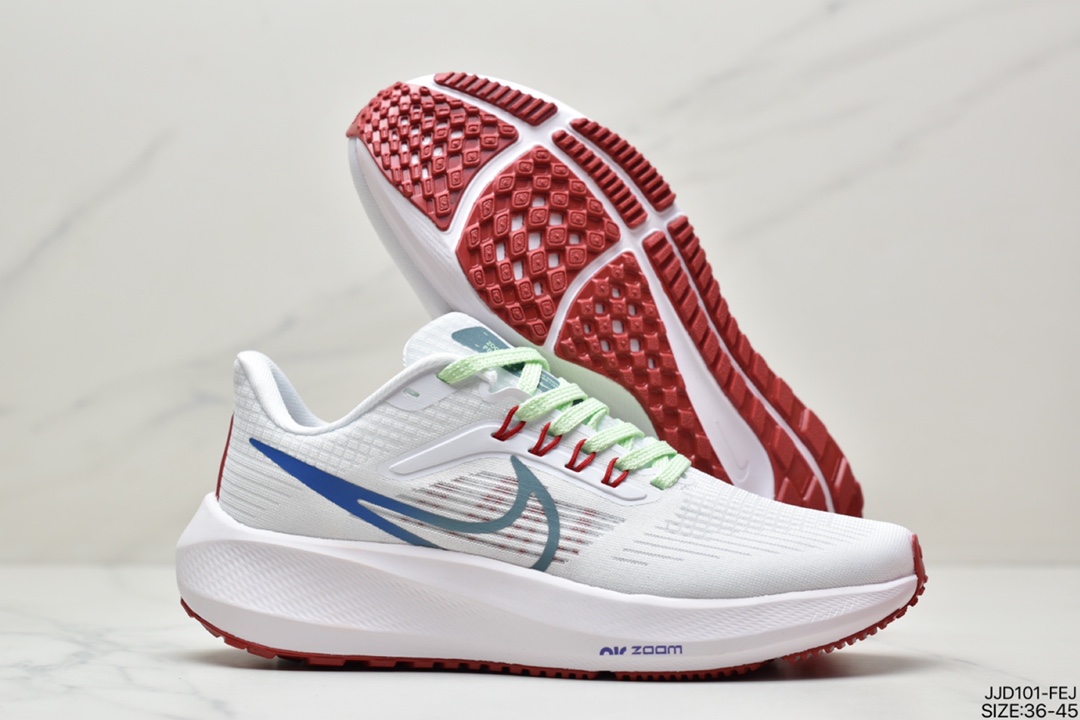 130 耐克Nike Zoom Pegasus 39”Sail/Cube Pink” 登月 39代超级飞马慢跑鞋