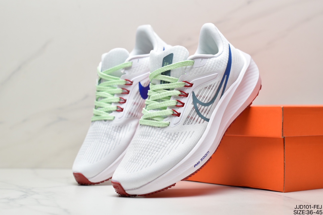 130 耐克Nike Zoom Pegasus 39”Sail/Cube Pink” 登月 39代超级飞马慢跑鞋