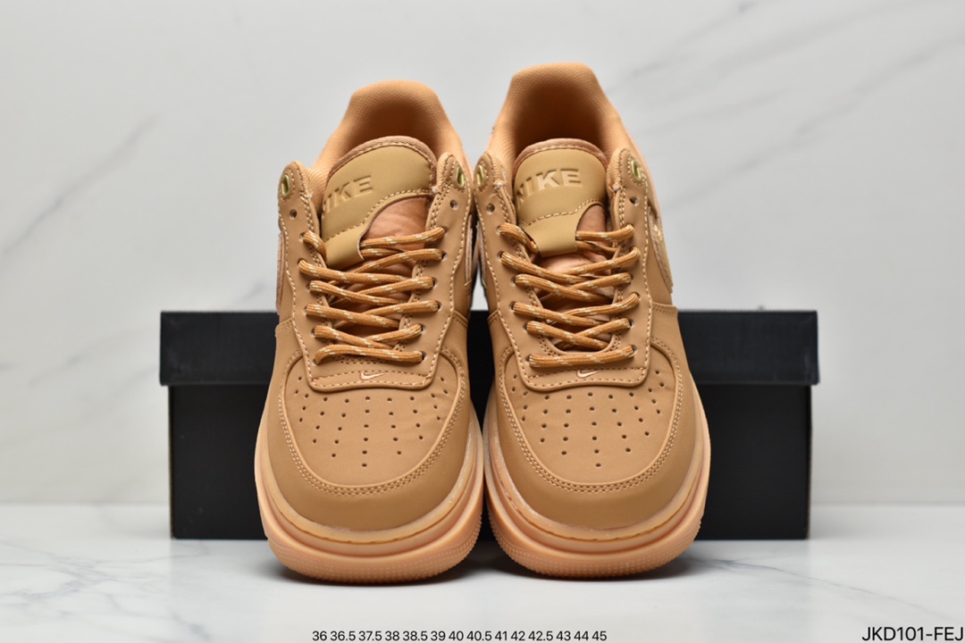 160 Nike Air Force 1 Low Luxe”Black/Gum”空军一号改良防滑厚底低帮百搭休闲运动板鞋DB4109