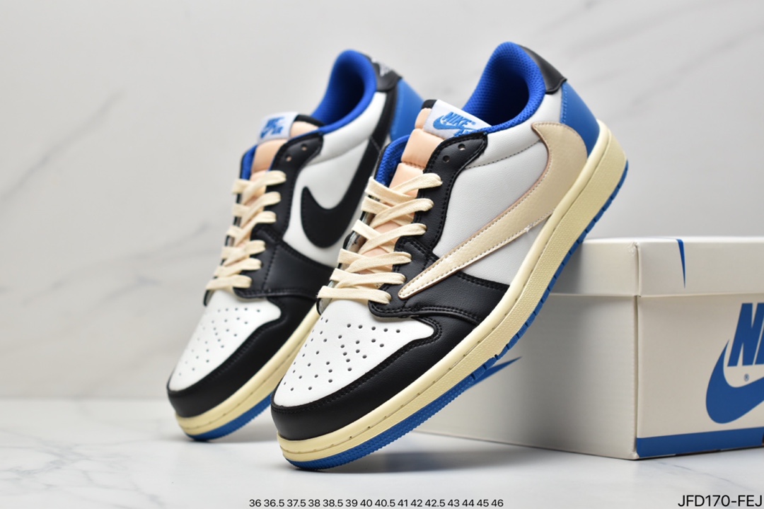 170 乔丹/Air Jordanaj1 Travis Scott x Air Jordan 1 Low 拖鞋乔1低帮联名TS低帮倒钩深棕CQ4277