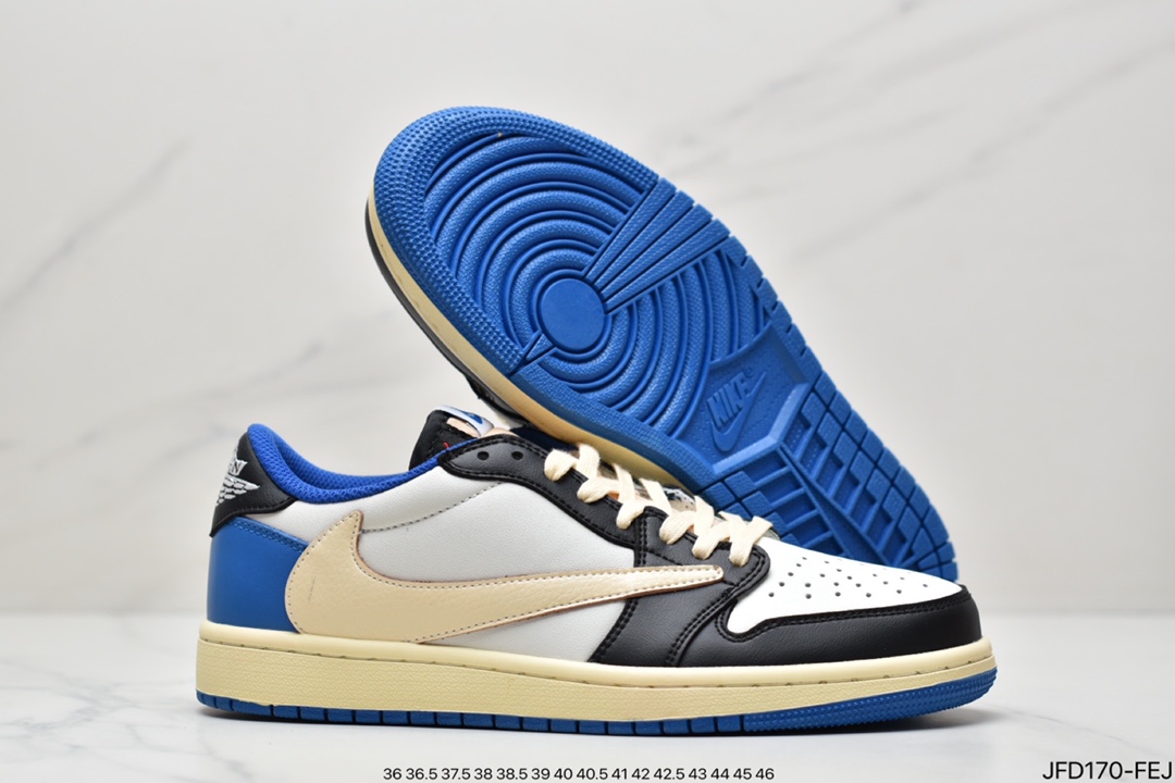 170 乔丹/Air Jordanaj1 Travis Scott x Air Jordan 1 Low 拖鞋乔1低帮联名TS低帮倒钩深棕CQ4277