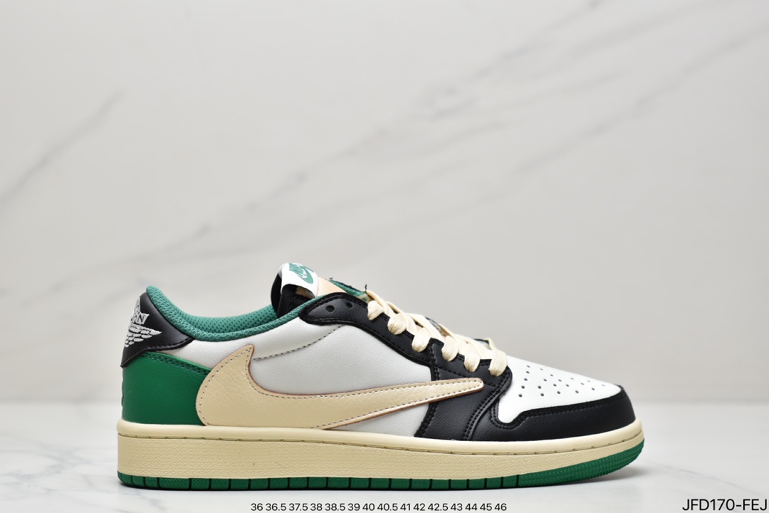 170 乔丹/Air Jordanaj1 Travis Scott x Air Jordan 1 Low 拖鞋乔1低帮联名TS低帮倒钩深棕CQ4277