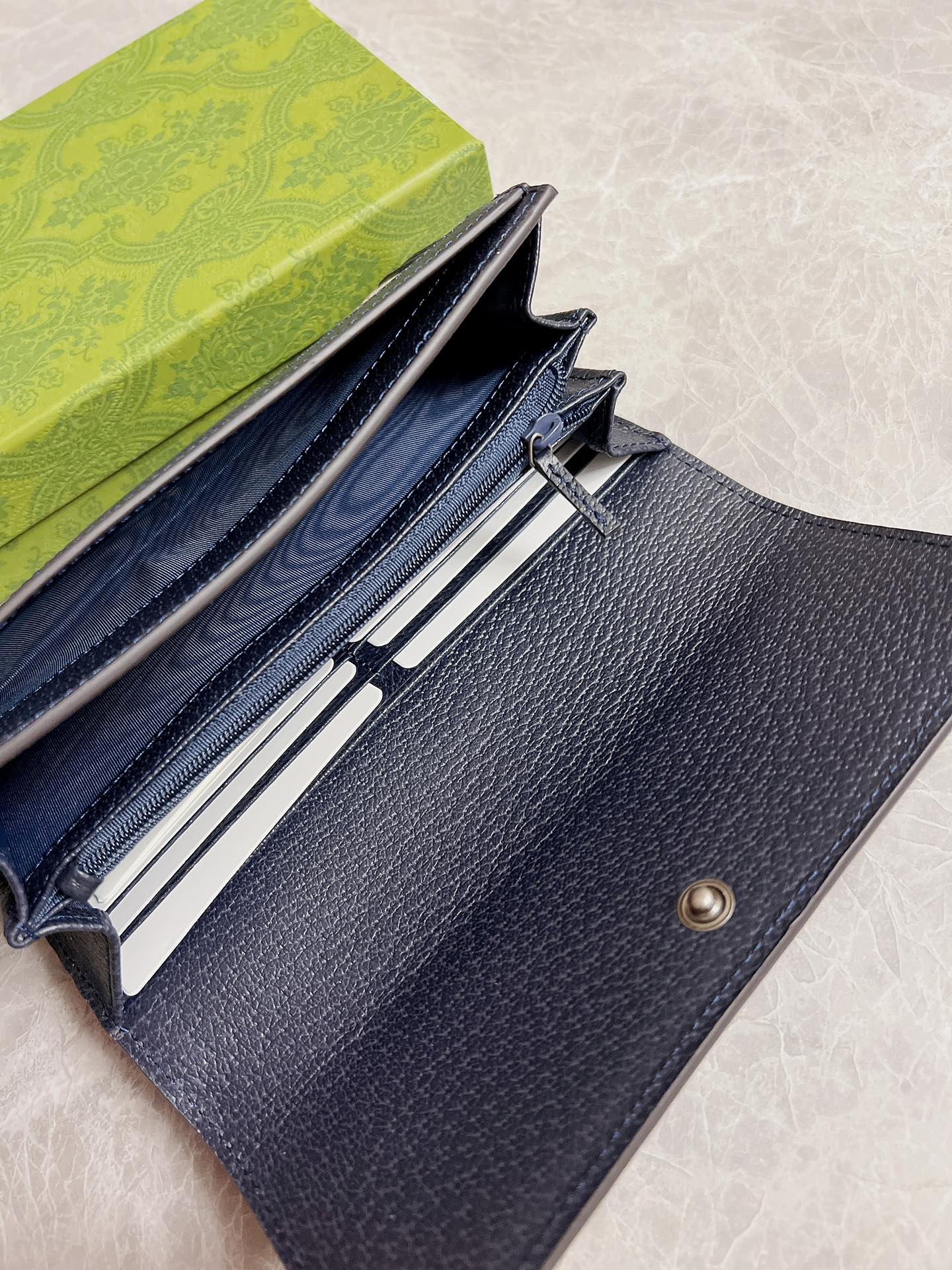 Luxury GG Supreme Wheat Ophidia Series PVC Wallet with Signature Double G - 图片 5