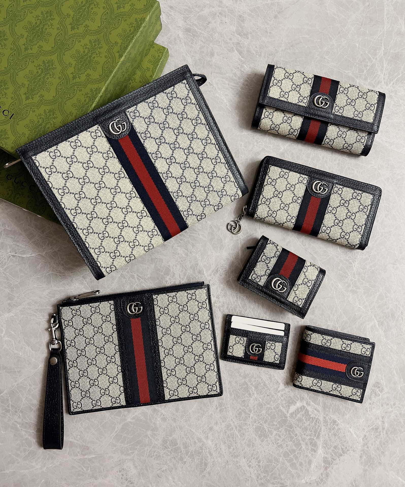 Luxury GG Supreme Wheat Ophidia Series PVC Wallet with Signature Double G - 图片 8