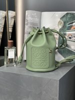 Loewe Clutches & Pouch Bags Green Canvas Cotton Cowhide