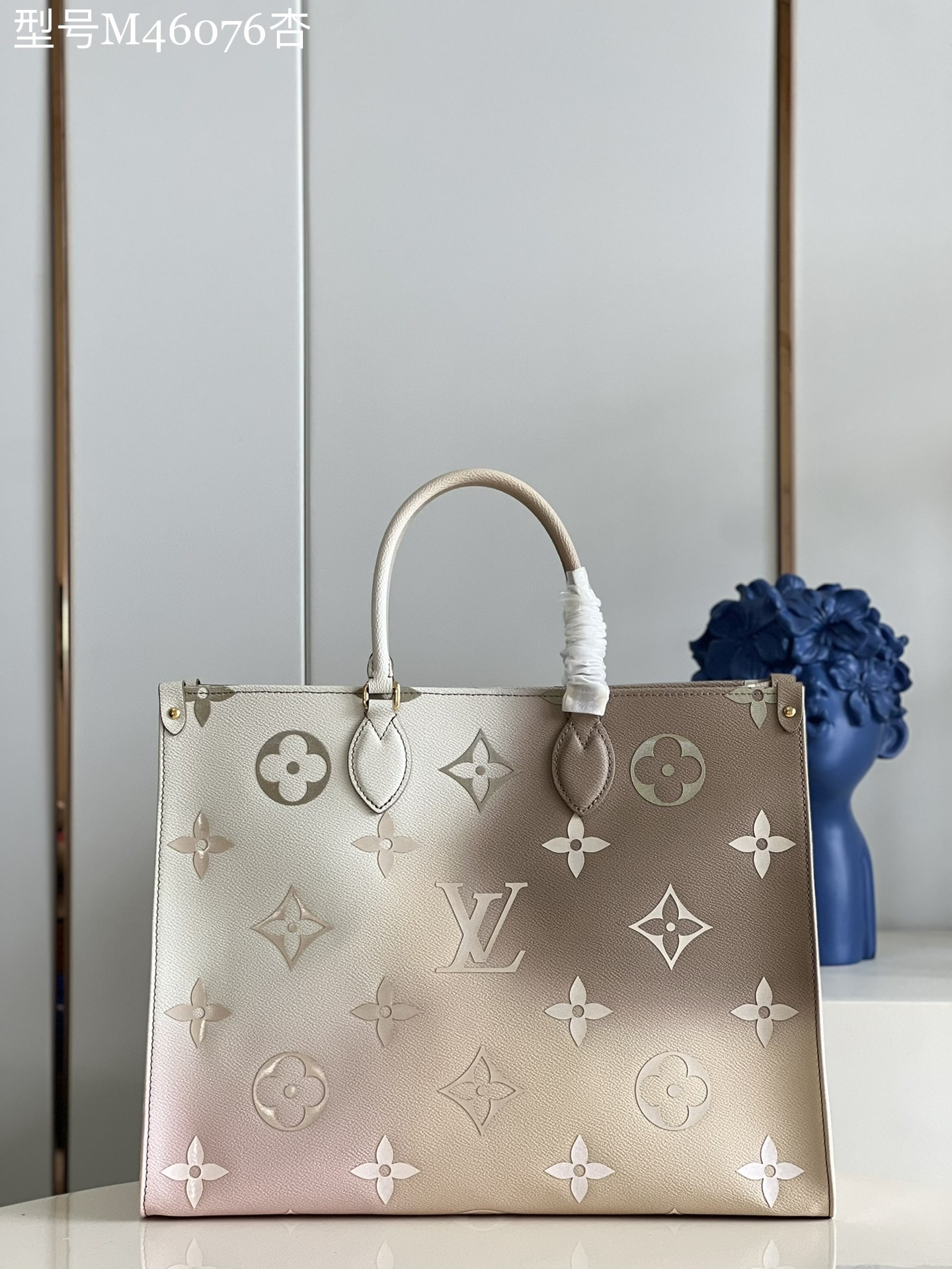 Louis Vuitton LV Onthego Bags Handbags Apricot Color Monogram Canvas Spring Collection M46076