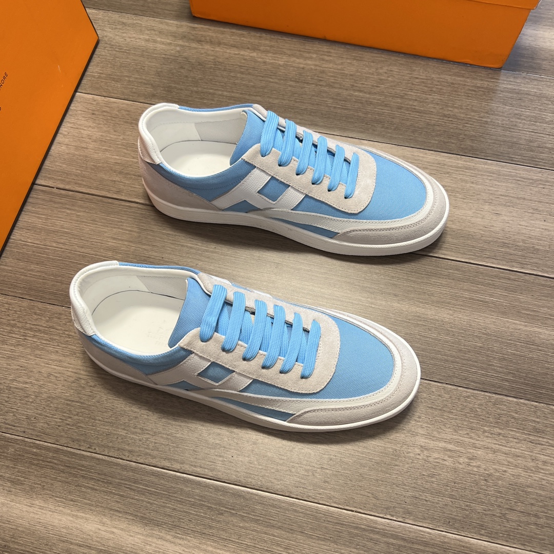 HERMES爱马仕 P I5 -高端品质 原单-原版反绒小牛皮-手掌纹牛皮·品牌帆布布匹车缝品牌H图腾-内里·垫脚：顶级牛皮-原版TPR·橡胶·双色成型大底-优质反绒牛皮/品牌帆布：凸显高端·贵气·档次-