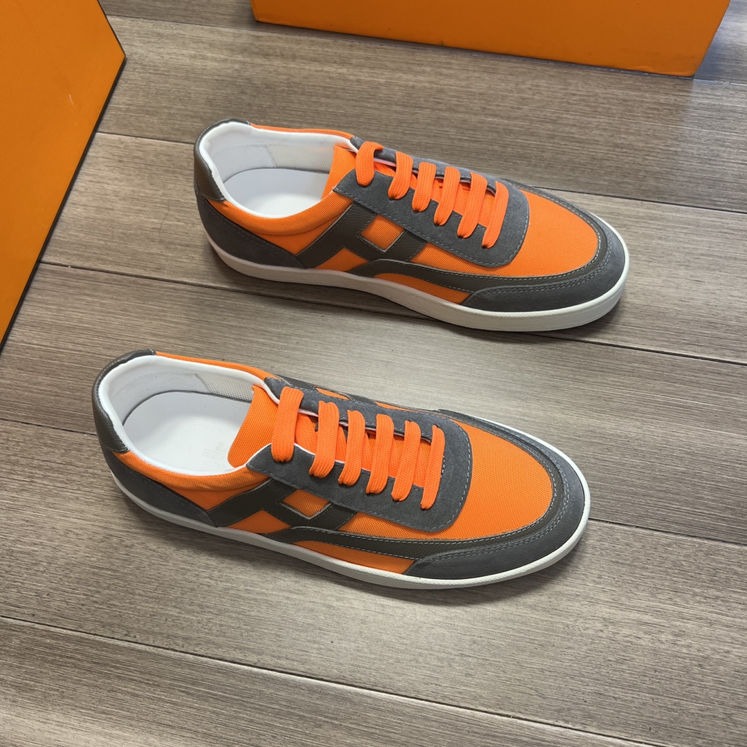 HERMES爱马仕 P I5 -高端品质 原单-原版反绒小牛皮-手掌纹牛皮·品牌帆布布匹车缝品牌H图腾-内里·垫脚：顶级牛皮-原版TPR·橡胶·双色成型大底-优质反绒牛皮/品牌帆布：凸显高端·贵气·档次-