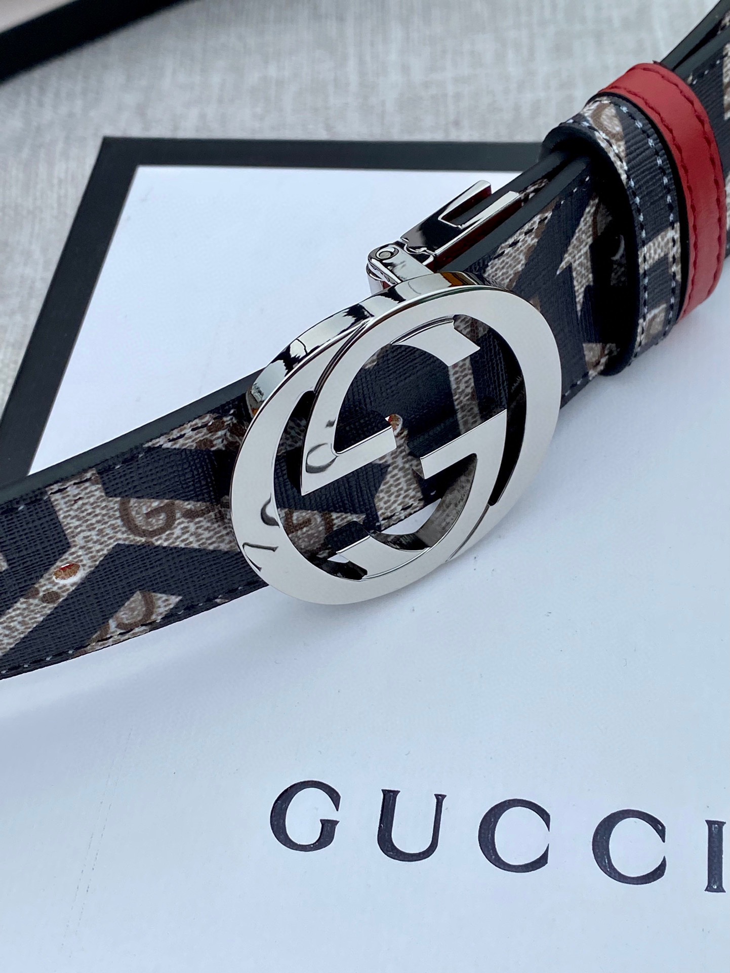 宽度4.0cmgucci最新款双面腰